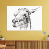 Llama-Liebe Leinwanddruck (Insitu (Wohnzimmer))