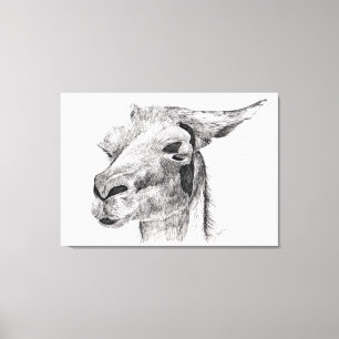 Llama-Liebe Leinwanddruck