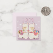 Llama-Liebe Mitteilungskarte (Vorderseite/Rückseite Beispiel)