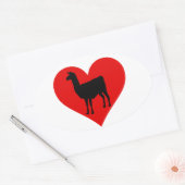 Llama-Liebe Ovaler Aufkleber (Umschlag)