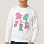 Llama-Liebe Sweatshirt (Vorderseite)
