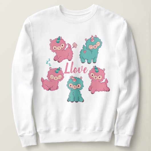 Llama-Liebe Sweatshirt (Design vorne)
