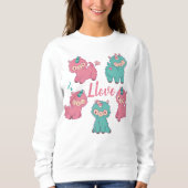 Llama-Liebe Sweatshirt (Vorderseite)