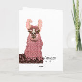 Llama Liebe Valentine Feiertagskarte (Rückseite)