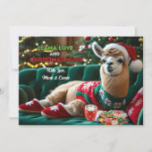 Llama Liebe Weihnachten Hugs Personalisiert (Vorderseite)