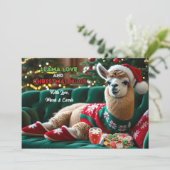 Llama Liebe Weihnachten Hugs Personalisiert (Stehend Vorderseite)