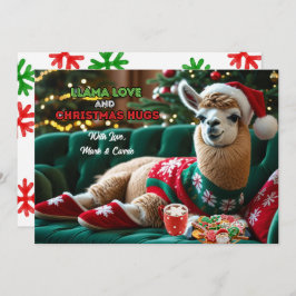Llama Liebe Weihnachten Hugs Personalisiert