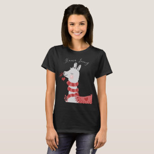 Llama liebt den Tag des individuellen Valentins T-Shirt