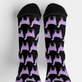 Llama Light Lila Glitzern schwarz Socken (Oben)