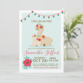 Llama Llama Baby Llama Babydusche Einladung (Stehend Vorderseite)