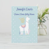 Llama Llama Baby Mama Baby Shower Einladung (Stehend Vorderseite)