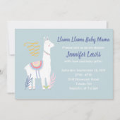 Llama Llama Baby Mama Baby Shower Einladungen (Vorderseite)