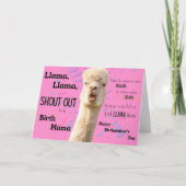 Llama llama eine Karte für die Geburtsmutter (Vorderseite)