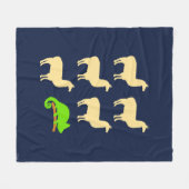 Llama Llama Llama Llama Llama Chameleon Fleecedecke (Vorderseite (Horizontal))
