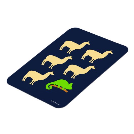 Llama Llama Llama Llama Llama Chameleon Magnet (Linke Seite)