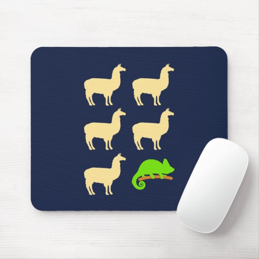 Llama Llama Llama Llama Llama Chameleon Mousepad (Mit Mouse)