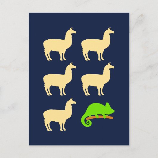 Llama Llama Llama Llama Llama Chameleon Postkarte (Vorderseite)