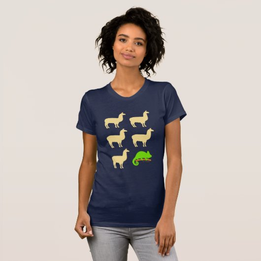 Llama Llama Llama Llama Llama Chameleon T-Shirt (Vorne ganz)