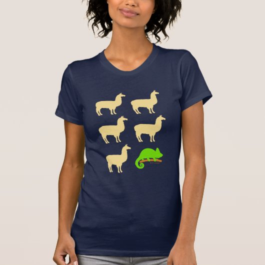 Llama Llama Llama Llama Llama Chameleon T-Shirt (Vorderseite)