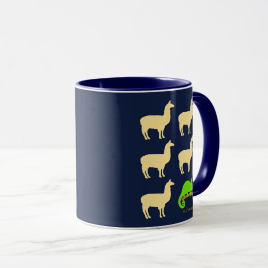 Llama Llama Llama Llama Llama Chameleon Tasse (VorderseiteRechts)