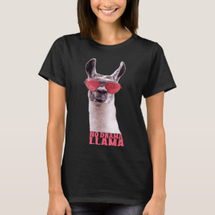 Llama Llama mit Brille Kein Drama Llama T-Shirt