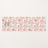 Llama Llama Niedlich Llama Pattern auf rosa Yogamatte (Vorderseite (Horizontal))