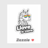 Llama: Llove is Llove Aufkleber (Blatt)