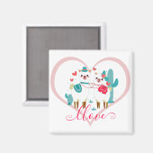 Llama Llove Magnet (Vorderseite/Rückseite)