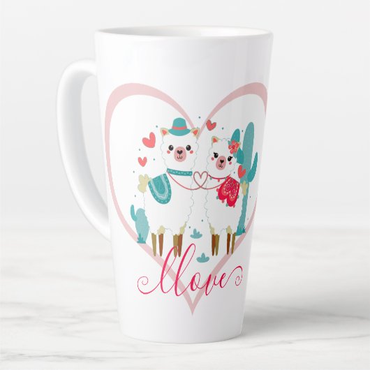 Llama Llove Milchtasse (Linke Ecke)