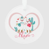 Llama Llove Ornament (Rückseite)