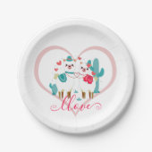 Llama Llove Pappteller (Vorderseite)