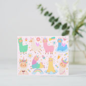 Llama Llove Postcard Postkarte (Stehend Vorderseite)
