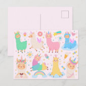 Llama Llove Postcard Postkarte (Vorne/Hinten)