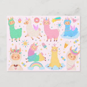 Llama Llove Postkarte
