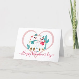 Llama Llove Valentinstag Feiertagskarte