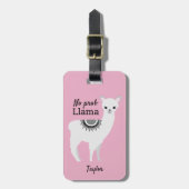 Llama Locator: Personalisierter Llama-Gepäcktag mi Gepäckanhänger (Vorderseite vertikal)
