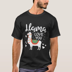 Llama Love You Kleidung für Ihn Sie Alpaka Valent T-Shirt