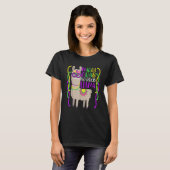 Llama Lover Mardi Gras Celebration New Orleans Lou T-Shirt (Vorne ganz)