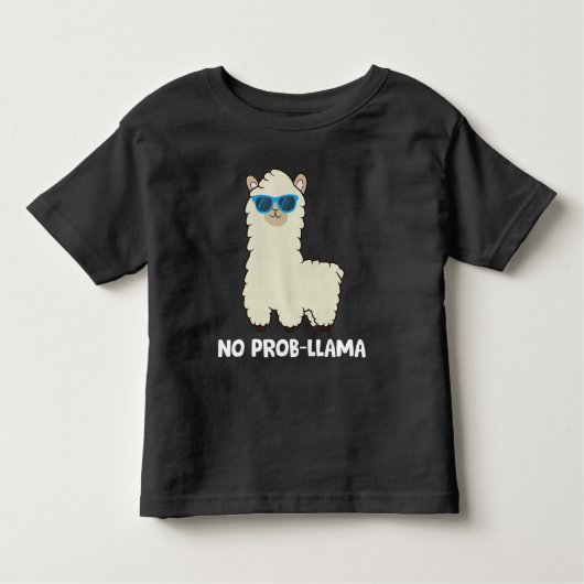Llama Lover No Probllama Alpaca No Probllama Prob Kleinkind T-shirt (Vorderseite)