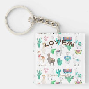 "Llama Lover!" Schlüsselanhänger