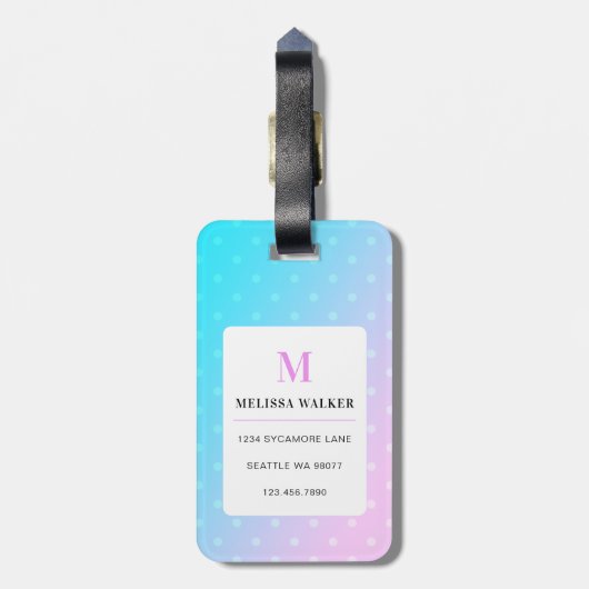 Llama Luggage Tags Gepäckanhänger (Rückseite vertikal)