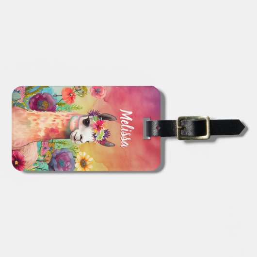 Llama Luggage Tags Gepäckanhänger (Vorderseite horizontal)