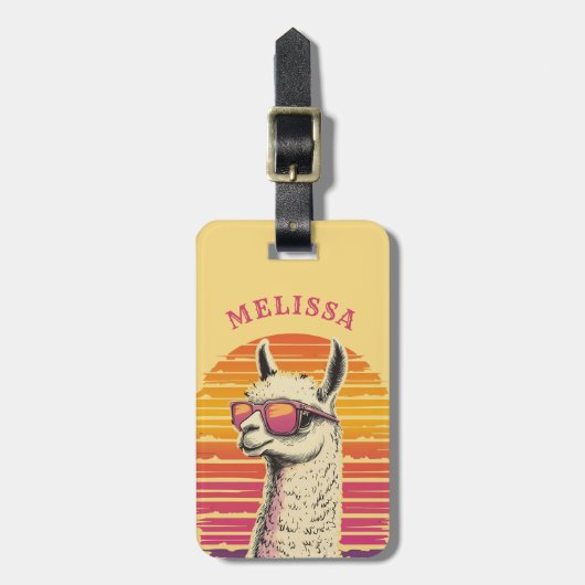 Llama Luggage Tags Gepäckanhänger (Vorderseite vertikal)