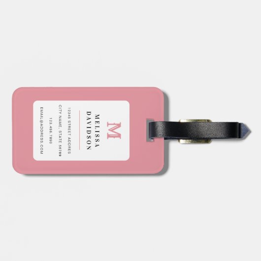 Llama Luggage Tags Gepäckanhänger (Rückseite horizontal)