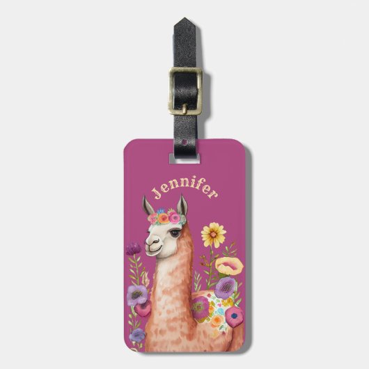 Llama Luggage Tags Gepäckanhänger (Vorderseite vertikal)