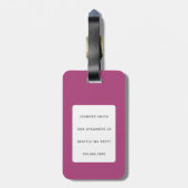 Llama Luggage Tags Gepäckanhänger (Rückseite vertikal)