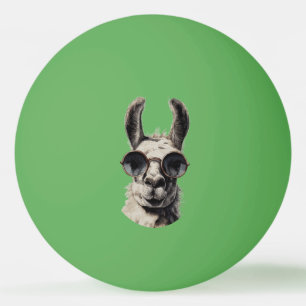Llama Lustiges Gesicht Tischtennisball