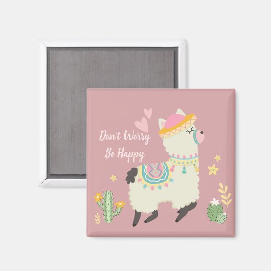 Llama Magnet (Vorderseite/Rückseite)