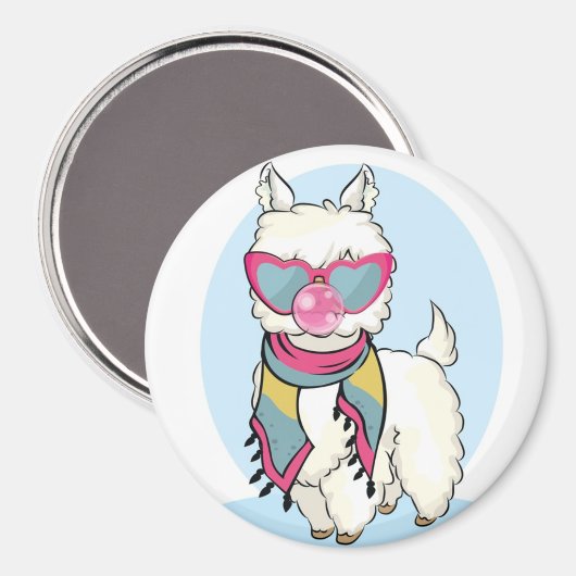 Llama Magnet (Vorderseite/Rückseite)