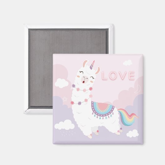 Llama Magnet (Vorderseite/Rückseite)